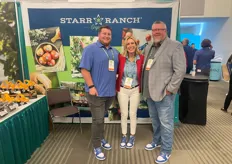 Organic fruit and matching shoes in the Starr Ranch booth. Shoes worn by Mike Marboe, Krista Beckstead, and Dan Davis.