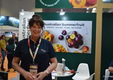 Charlotte Brunt was on the stand for Summerfruit Australia.