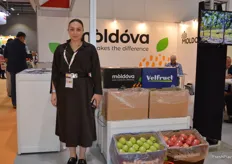 Nelli Covas from Veltuct-Prim at the Moldovia stand.