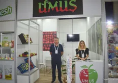 Osman Turunc and his lovely assistent, of UMUS. They export apples.