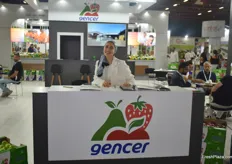 Fatma Seif, representing Gencer. They export apples, pears, peaches, figs, grapes, cherries and lots of other fruits.