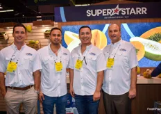 Chris Hoffman, Francisco Orozco, Alan Contreras, and Mert Gumus with Super Starr International, talking about the company's papaya and melon programs.