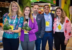 Team Oppy proudly shows a new compostable avocado pack. From left to right: Garland Perkins, Shea Rogers, Kevin Bratt, Ben Vallejo and Kelsey Van Lissum.