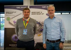 Leendert van der Tas with Maf Roda and Michel Koppert with Dutch dealer Fresh Tech Solutions