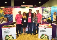 Willy Pardo, Desiree Pardo Morales, Wilson Domiguez, Karen Nardozza (Moxxy Marketing) and Christopher Gonzales of WP Produce. WP Produce has found great success marketing their greenskin avocados as tropical avocados, but also work with many other tropical fruits such as the apple banana, a banana which tastes like an apple.