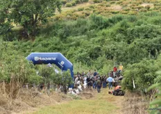 Husqvarna, main sponsor of the Maluma Symposium, with a demonstration of their equipment in the orchard.