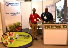 Clement Magagula of the National Agricultural Marketing Board of Eswatini and Gcina Ginindza of Sdemane Farming in Mbabane, Eswatini.