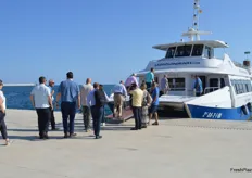 The delegates were shown around the Best Terminal operated by Hutchinsons Port and then took a boat tour. This is the first semi-automatic terminal in the southern Mediterranean. The terminal has 2,300 plugs currently in operation, this will soon be increased by an additional 1,400 plugs.