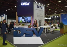 Aylin Umit of DSV at their huge stand.