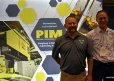 Jeremy West with Van Doren Sales dealer for PIM machinery and Eric Micklinghoff with PIM