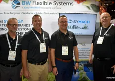 Harm Geurs from SYMACH and Tom Ribken, Tim Wight and Jeff Hemsbee from Hayssen are here to help you with all of your bagging and palletizing needs