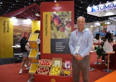 Evan Heywood from Golden Bay Fruit was presenting the Sassy and Miranda apples to the Asian markets, they are already present in China and Thailand.