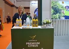 Olivia Tait was on hand at Citrus Australia promoting Australian citrus and also orange juice which had a long shelflife but still tastes as good as fresh.
