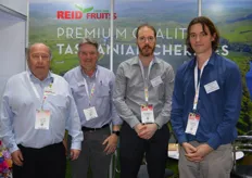 Ried Fruit grows cherries in Tasmania, last season direct flights out Hobart to Hong Kong meant the company could export most their cherries. This season the mainland crop is running late which will mean an overlap, but there has been no big rains and the crop is looking good. Tim Reid, Tony Coad, Nick Featherstone and Charles Thorne were on the stand.