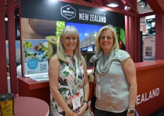 Yvonne McDiarmid - Plant & Food Research with Monique Surges - New Zealand representative for AFL at the New Zealand Pavilion.