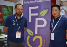 Fresh Produce Group NZ export Australian and New Zealand produce into the US, and Cherries into Taiwan, China and Vietnam - Duncan Rutherford and Ben Shen were at the stand.