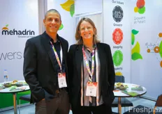 Tomer Ezra ans Sandra Greif from Mehadrin. Mehadrin's head offices are in Israel. Mehadrin focuses on three product groups: citrus, avocado, and dates. Latest growth is focussed on avocadoes.